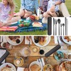 AARAINBOW 6 Pieces Stainless Steel Flatware Set Portable Reusable Cutlery