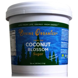 Divine Organics - Pasta de azúcar de flor de coco tailandesa orgánica de bajo nivel glucémico, 2.65 libras, edulcorante rico en minerales y enzimas (2.65 libras)