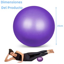 THJOPOKEEL 2Pcs Pelota de Ejercicios de Pelota de Mini Pilates de Yoga para de 25cm, Pelota de Yoga de tamaño pequeño Bolas de Yoga Antideslizantes Profesionales Balance Sport,Yoga (Rosa y Amarillo)
