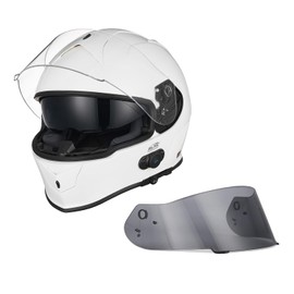 VCAN Bluetooth Integrated Full Face Motorcycle Helmet with Dual Visor