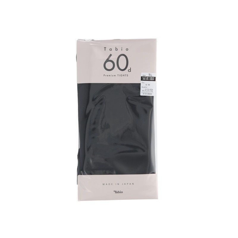 Tabio 60-Denier Premium Tights, Made in Japan, Solid Colors, white