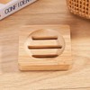 Kandid Square Bamboo Soap Dish - Draining Soap Dish For