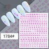 LANODO 12 Pcs Nail Stickers Alphabet 3D English (12 Colors)