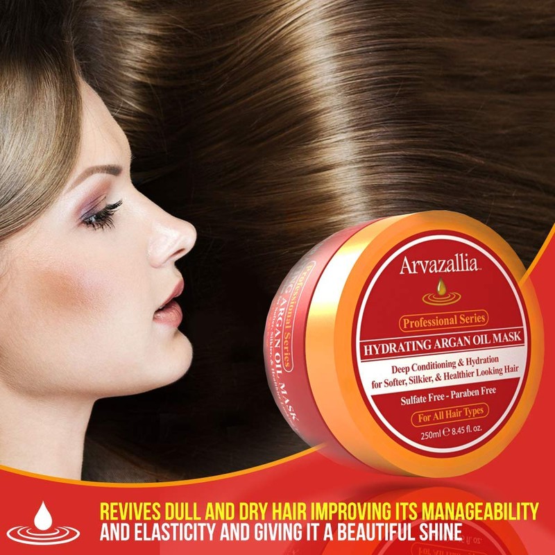 Arvazallia Hydrating Argan Oil Hair Mask and Deep Conditioner for