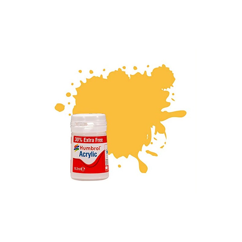 Humbrol AB0024EP 24 Trainer Yellow Matt-14ml Acrylic Plus 30% Paint,