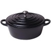 Yamako 782635 Hot Pot Healthy Cooking Pot, Round, Black, 27.5