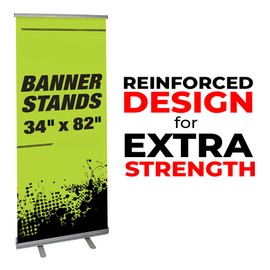 Factory of Stickers 33.5" X 79" Roll UP Banner Stand-Classic Single Side Display Retractable Banner Stand Stand ONLY