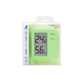 Shinwa Sokutei Digital Thermometer/Hygrometer, Home A, Green, Clear Pack 73049