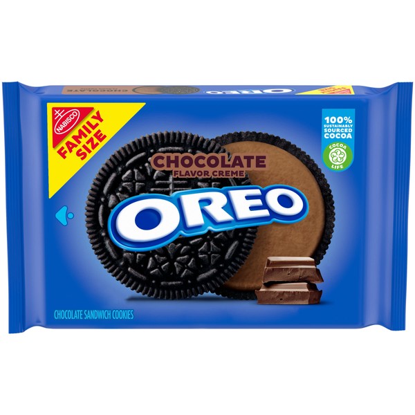 OREO Chocolate Creme Chocolate Sandwich Cookies, Family Size, 18.71 oz