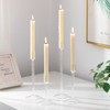 Glasseam Glass Candlestick Holders Clear: Taper Candle Holders Set of