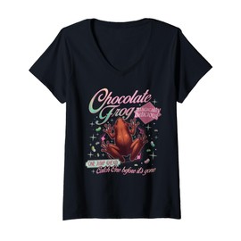 Womens Wizard Chocolate Frog Magic Candy V-Neck T-Shirt