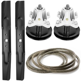 Autsurles Lawn Mower Deck Rebuild Kit Fit for MTD Columbia Troy Bilt 42 inch LT4200 M115-42 T1000 T1400 T1800 Bronco Pony Includes 618-06991 Spindle, 742-04308 742-04312 Blade, 753-08171 Belt