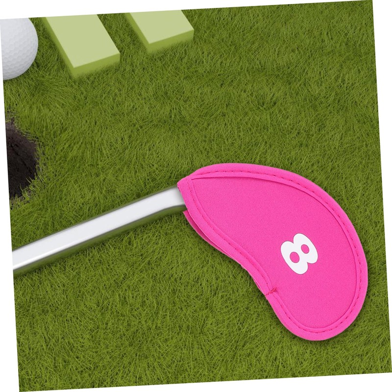 Kisangel 10Pcs Professional Golf Club Head Covers Portable Anti-Scratch Iron