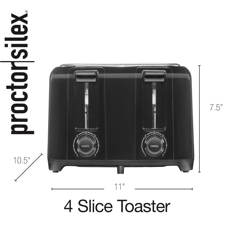 Proctor Silex 4 Slice Toaster with Extra Wide Slots for