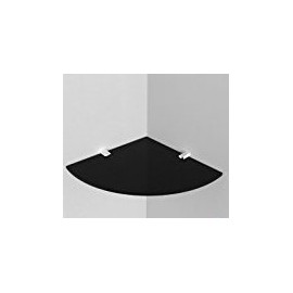 Acrylic Corner Shelf tough 5mm acrylic - size 200mm - approx 8", Free Trolley Token Material Sample Included per Shipment - Black