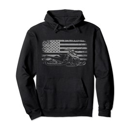 American Flag Snowmobile Apparel - Snowmobile Pullover Hoodie