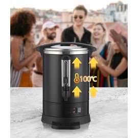 GarveeHome 80 Cups Coffee Urn,12L/3.2 Gallon Double Wall Commerical Coffee Maker for Buffet Catering Wedding Gathering,Large Capacity Hot Coffee Dispenser,Stainless Steel Hot Water Urn