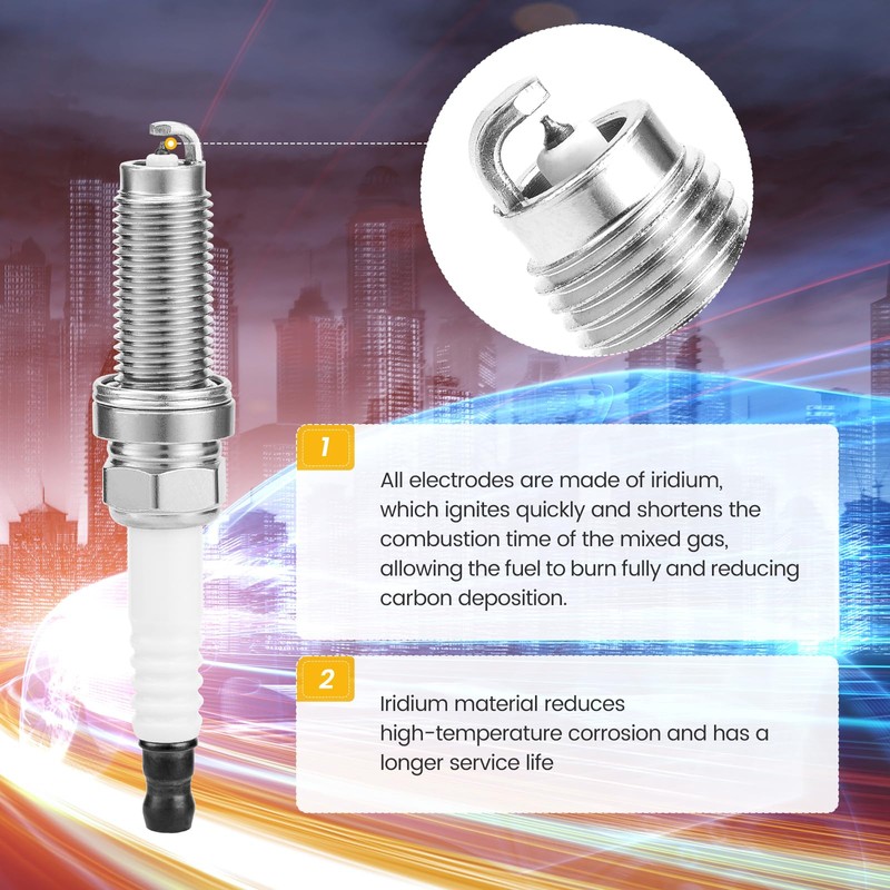 Iridium Spark Plugs 12290-5PA-A01,Completely Replace ILZKAR8J8SY,95660,4PCS