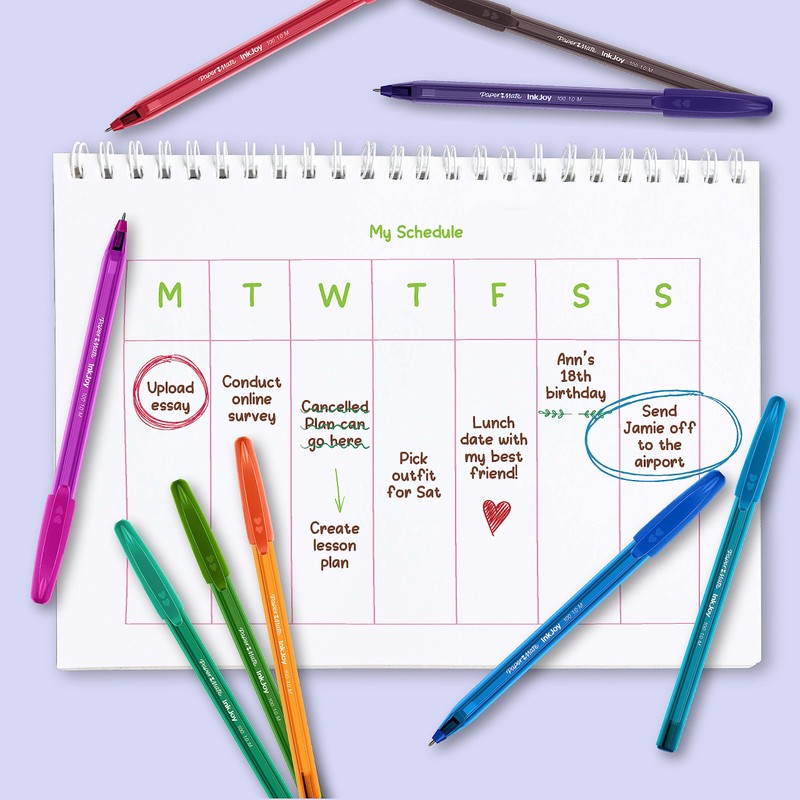 Paper Mate InkJoy 100ST Ballpoint Pens, Medium Point (1.0 mm),