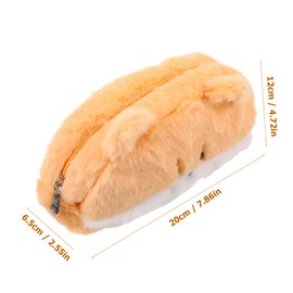 Gatuida Cartoon Makeup Bag Plush Toiletry Organizer Pouch for Women Small Travel Cosmetic Bag with Zipper Closure Cute Animal Design for Everyday Use Travel Storage