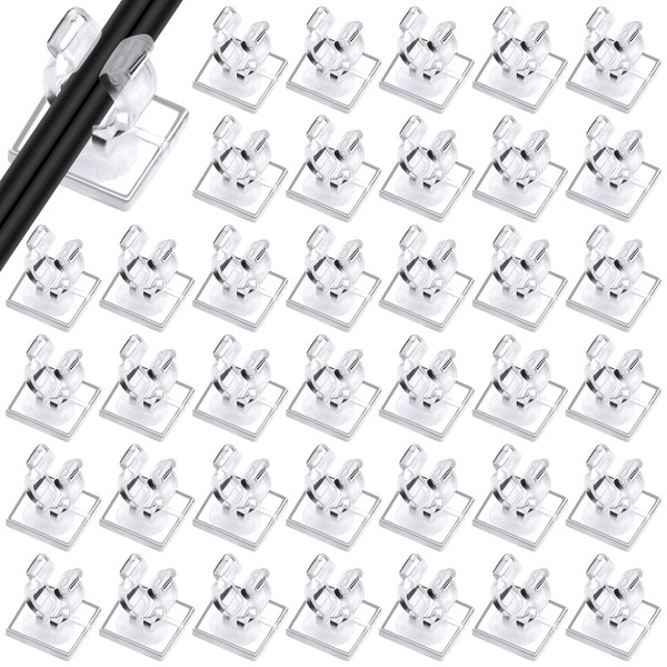 Pangda 50 Pcs Mini Light Adhesive Clips Clear Christmas Light Indoor Adhesive Clips Mini Light Clips for Outside String Lights for Hanging Light Strips on Wall Roof Window