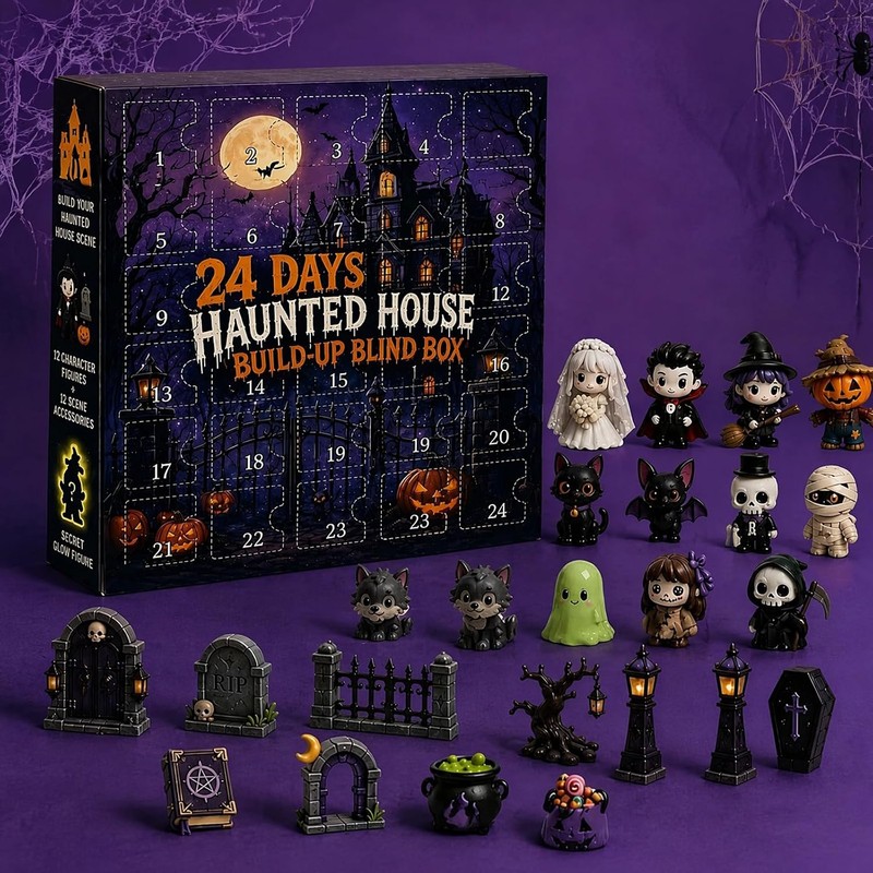 Calendario de Adviento Halloween 24 Días – Figuras Mini Escalofriantes