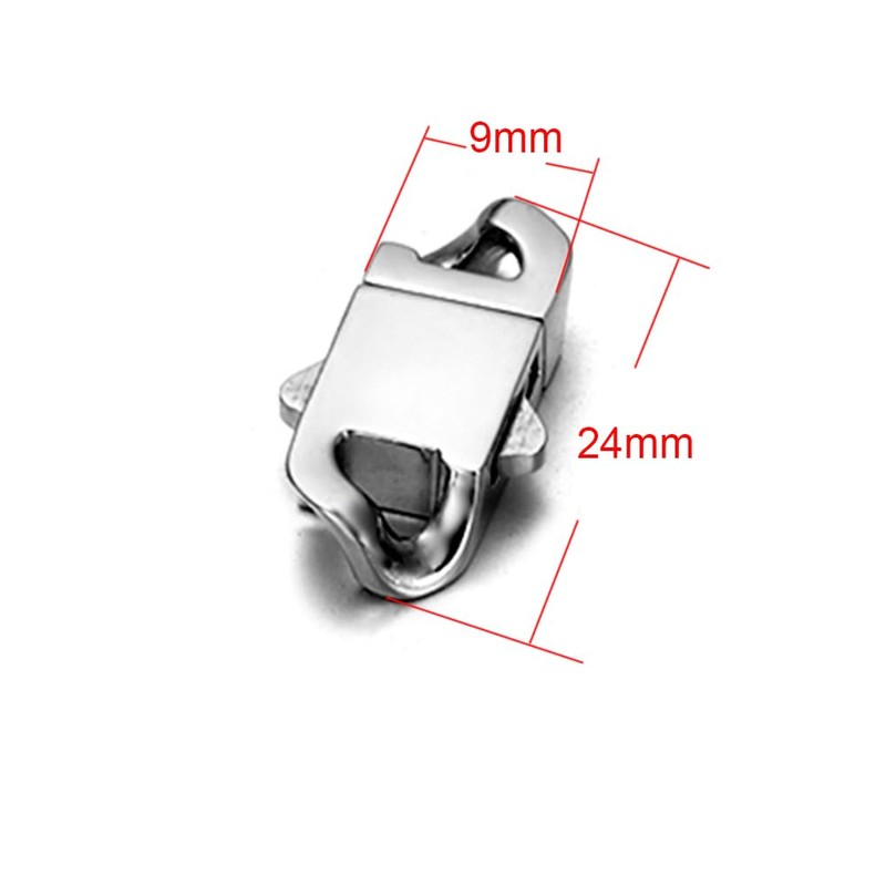 HALLEBEADS 2 Sets Stainless Steel Spring Clasps Cuban Link Clasp