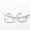 QUKE 5.5CM Gold Clip On Hoop Earrings Cubic Zirconia Non