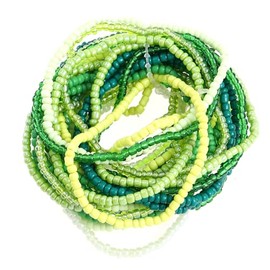 xuzhiyuan Boho Colorful Stackable Crystal Glass Beads Stretch Bracelets Multilayered Bracelets for Women Bohemian Jewelry-Green 30pcs