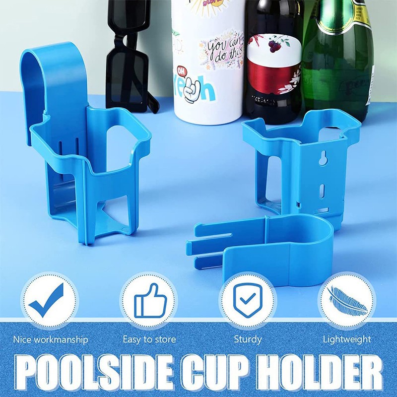 4Pcs Poolside Cup Holder for Above Ground Pools Pool Drink