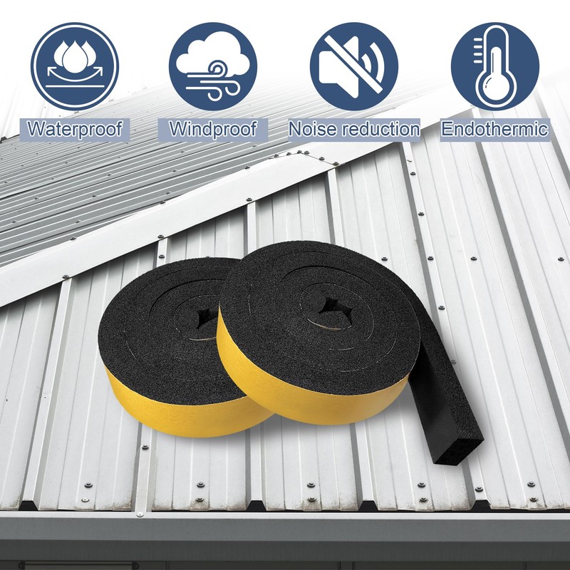 SFNSM 3PCS 6.6ft x 1.6in Black Polyurethane (PU) Universal Vented