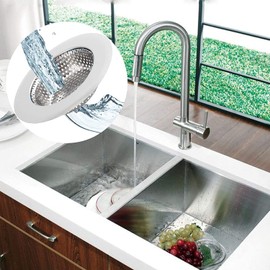 Mtsooning 2PCS Kitchen Sink Strainer, 3.5" Diameter Stainless Steel Drain Cover Stopper, Anti Clogging Garbage Disposal Catcher