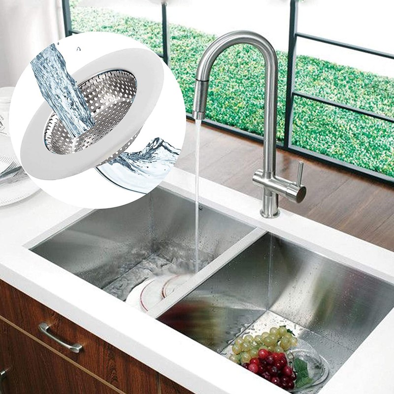 Mtsooning 2PCS Kitchen Sink Strainer, 3.5" Diameter Stainless Steel Drain