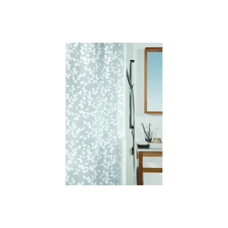Spirella Anti-Schimmel Duschvorhang - Anti-Bakteriell, waschbar, wasserdicht, Peva, „Blatt“ 180x200cm