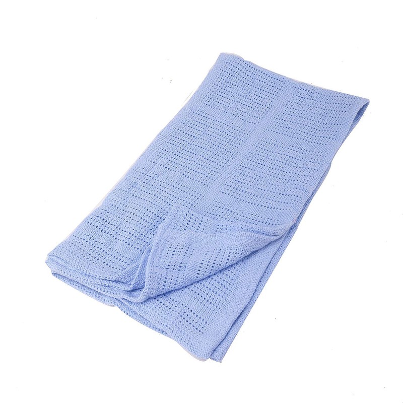 Premium Quality 100% Cotton Cellular Blanket,to Fit (Pram/Cot/Cotbed),Made in EU