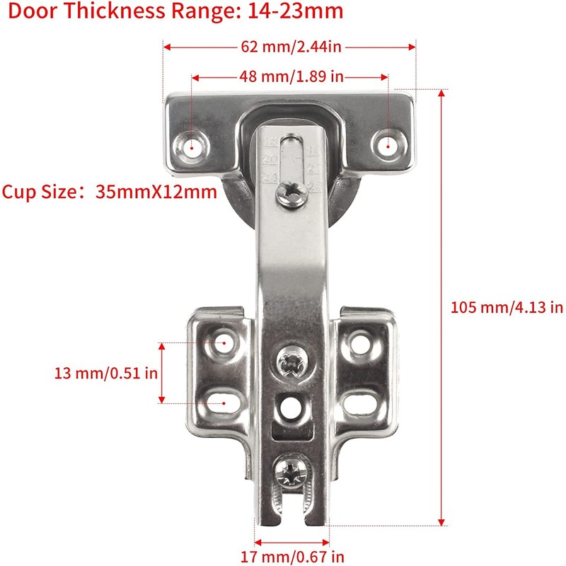 LUCKYBEE 2pcs 135 Degree Corner Hinges Kitchen Cabinet Hinges Concealed