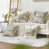 Artoid Mode Bunny Rabbits Eggs Eucalyptus Leaves Happy Easter Cushion