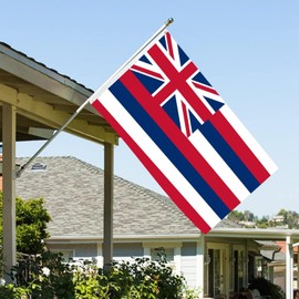 Hawaiian Flag 4x6 Outdoor Double Sided Hawaii HI State Flag Heavy Duty 3 Ply Polyester Material with 2 Metal Grommets, 4 Rows of Stitching