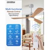 Ceversa 52 Inch Natural Wood Ceiling fans with Lights and
