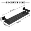 SFGSOWOR Glass Shelf for Bathroom Rectangular Stainless Steel Tempered Glass