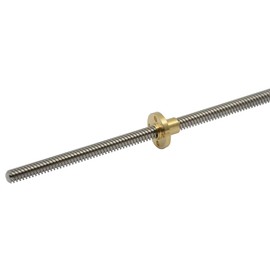 ReliaBot 650mm T8 Tr8x8 Lead Screw and Brass Nut (Acme Thread, 2mm Pitch, 4 Starts, 8mm Lead) for 3D Printer Z Axis
