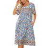 VTUOFC House Dresses for Women with Pockets Floral Cotton Nightgowns