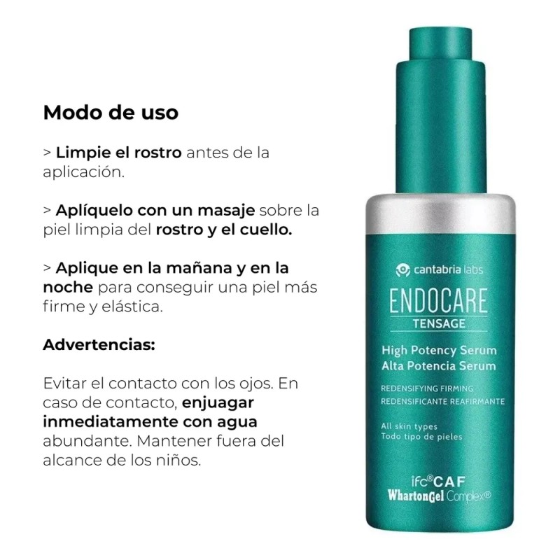 Serum Alta Potencia Para Piel Normal Endocare Tensage 30ml