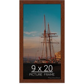 wallsthatspeak 9x20 Dark Walnut Rustic Pine Picture Frame for Puzzles Posters Photos or Artwork
