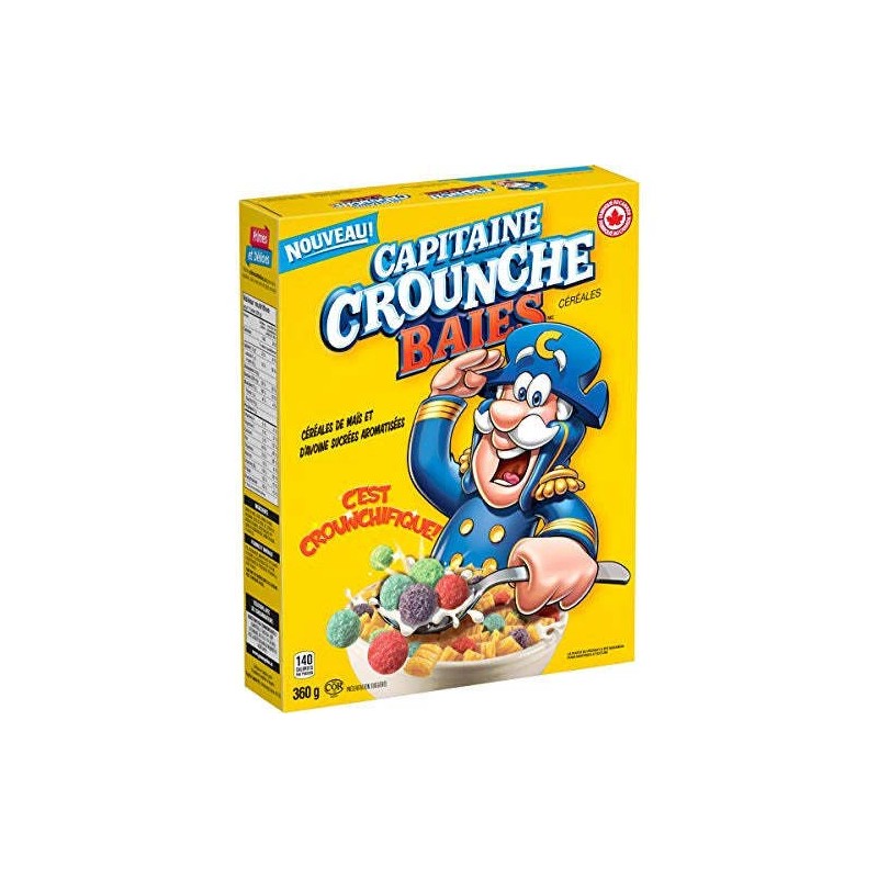 Quaker Cap'n Crunch Berries Cereal, 360g/12.7 oz., Box {Imported from