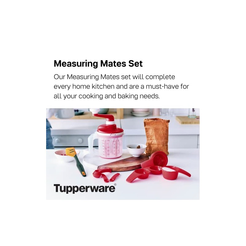TUPPERWARE Juego de 6 tazas medidoras + 6 cucharas, apto