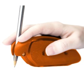 Aipeeo, Writing Aid, Pencil Grips for Handwriting, Writing Aid for Pen Children, Pencil Holder for Right and Left-Handed Users, Writing Posture Correction Tool, Pen Holder Children (Orange)