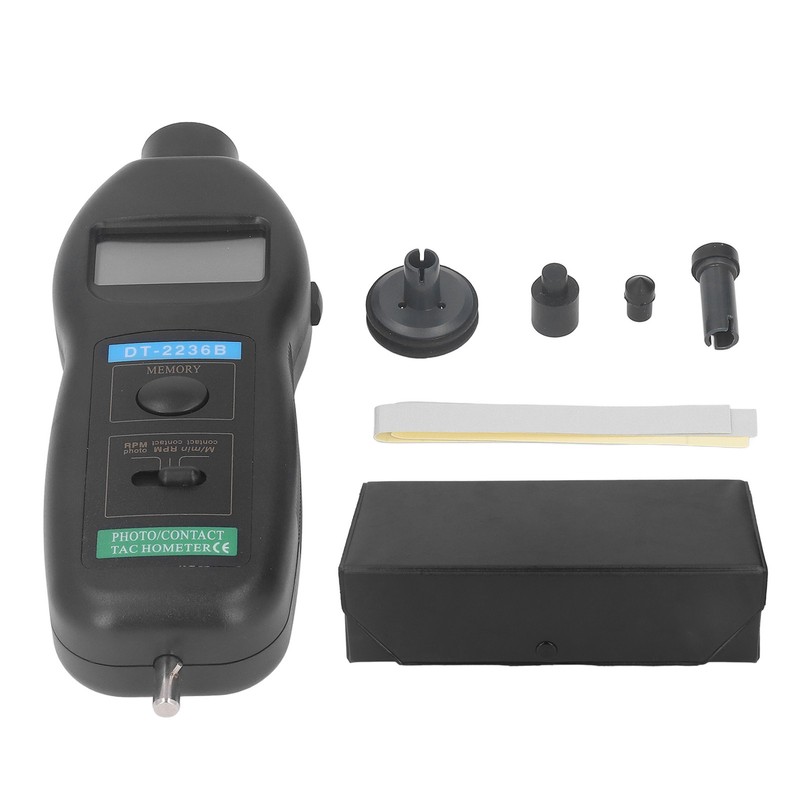 Digital Tachometer 5 Digit LCD Display Handheld Speed Guage Contact