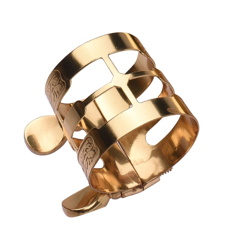 Double Screw Adjustment Saxophone Ligature Compact Sax Ligature with Mouthpiece