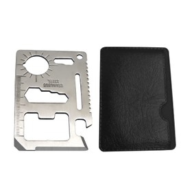 VQRTKS 11-in-1 Multi-Function Survival Tool Fits Wallet Portable Credit Card Survival Tool